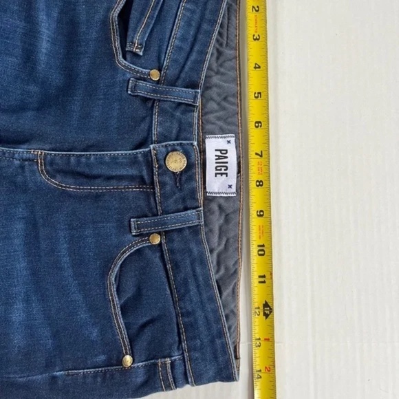 PAIGE Sz 27 Skyline Skinny Jeans Low Rise Stretch Wash‎ Blue Pockets Denim - Picture 11 of 12